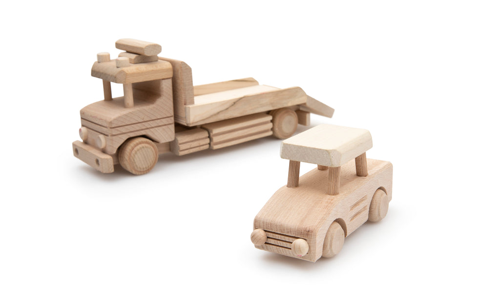 Wooden Toy Transporter & Car